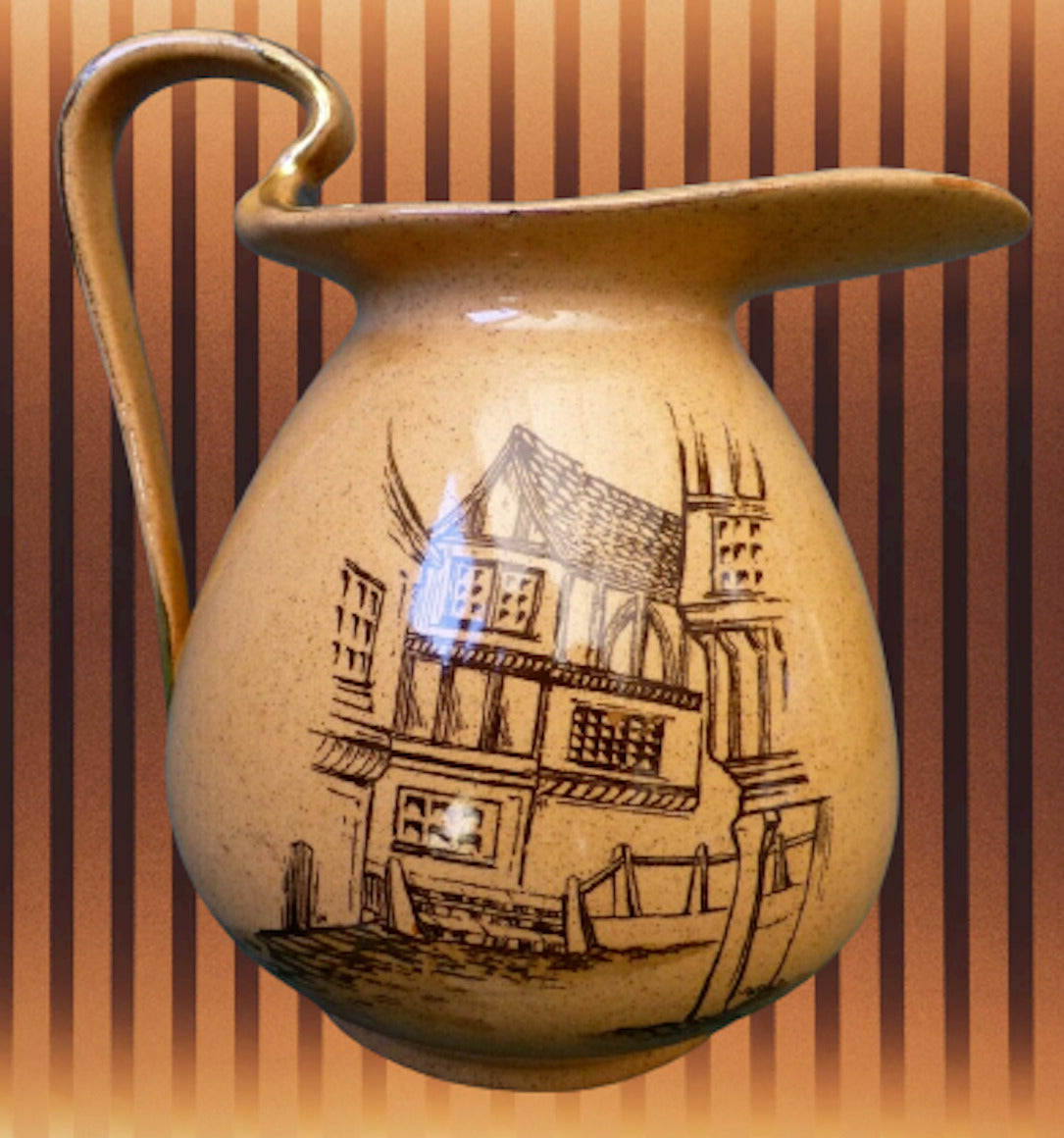 ROYAL DOULTON NIGHT WATCHMAN STARRY NIGHT PITCHER NEAR PERFECT 1920s1