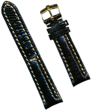 MB GENUINE BLUE ALLIGATOR STRAP 20MM OR 22MM & GEN. ROLEX BUCKLE STEEL OR GOLD