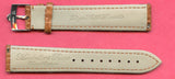 GEN. ALLIGATOR COGNAC BROWN STRAP 19mm EXTRA LONG & GENUINE OMEGA STEEL BUCKLE