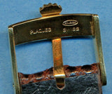 17mm Retro Genuine Lizard MB Strap Band Bubbleback & Rolex Gold Plate Buckle