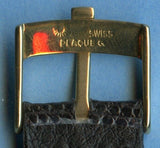 18mm Black Gen. Lizard MB Strap Band Leather Line Rolex Tudor Gold Plated Buckle