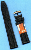 GENUINE BLACK LEATHER CAVADINI STRAP BAND  18mm,  20mm & GEN. ROLEX STEEL BUCKLE
