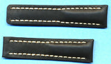 MB GENUINE LEATHER STRAP 22mm FOR 20mm BREITLING DEPLOYMENT CLASP