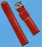 20mm Brown Gen. Lizard MB Strap Band Leather Lined & Rolex Gold Plated Buckle