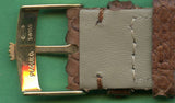 19mm Genuine Brown Snake Skin MB Strap Band & Rolex Gold Buckle