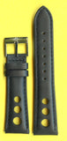 22mm Genuine Perforated Leather Rally Racing MB Strap and Breitling Steel Buckle