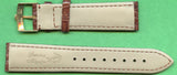 GENUINE ALLIGATOR BROWN 20mm STRAP LEATHER LINED & GENUINE ROLEX GOLD BUCKLE