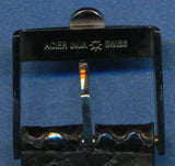 New Black 18mm Retro Genuine Lizard MB Strap Band & Vintage Steel Omega Buckle