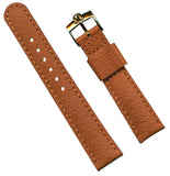 18mm GENUINE WILD BOAR STRAP LEATHER LINED & GENUINE GOLD PLATED OMEGA BUCKLE