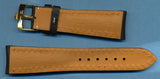 22mm GENUINE LEATHER PADDED MB BAND STRAP WS & GENUINE OMEGA GOLD PLATE BUCKLE