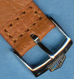 20mm GENUINE WILD BOAR STRAP BAND, LEATHER LINED & PRE TAG HEUER BUCKLE