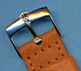 NEW 22mm GENUINE WILD BOAR STRAP, LEATHER LINED & NEW GEN. ROLEX STEEL BUCKLE