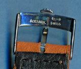 NEW 22mm GENUINE WILD BOAR STRAP, LEATHER LINED & NEW GEN. ROLEX STEEL BUCKLE