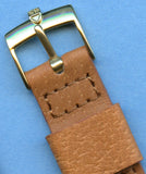 17mm Genuine Wild Boar Strap Band Leather Lined & Gold Plated Rolex Tudor Buckle