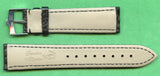 GENUINE ALLIGATOR BLACK STRAP BAND 19mm EXTRA LONG & GENUINE ROLEX STEEL BUCKLE