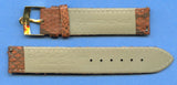 19mm Brown Genuine Snake Skin MB Strap Band Leather Lined & Omega Gold Buckle