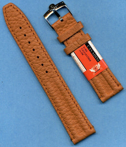 20mm GENUINE CAVADINI TAN CALF LEATHER STRAP BAND TANG & OMEGA STEEL BUCKLE