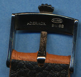 17mm Wild Boar Strap For Vintage Bubbleback, Leather Lined & Steel Rolex Buckle