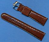 Retro Brown 19mm Genuine Lizard MB Strap Leather Lined & Gen. Steel Omega Buckle