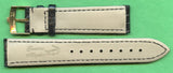 GENUINE ALLIGATOR STRAP BLACK LEATHER LINED 19mm & GENUINE ROLEX GOLD BUCKLE