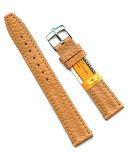 GENUINE TAN LEATHER CAVADINI STRAP BAND 18mm or 20mm & ROLEX TUDOR STEEL BUCKLE