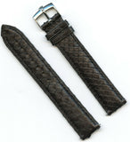 19mm Genuine Black Snake Skin MB Strap Band Leather Lined & Rolex Steel Buckle
