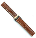 EXTRA LONG LEATHER MB BAND BUCKLE STRAP BAND & 22mm BREITLING DEPLOYMENT CLASP