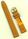 TAN GENUINE LEATHER CAVADINI STRAP BAND 18mm or 20mm & ROLEX TUDOR GOLD BUCKLE