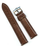 Brown 19mm Genuine Snake Skin MB Strap Band Constellation & Omega Steel Buckle