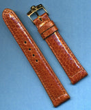 20mm Genuine Brown Snake Skin MB Strap Band For Speedmaster & Omega Gold Buckle