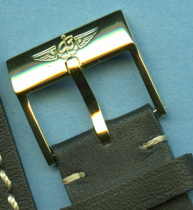 GOLD TONE BREITLING BUCKLE ONLY 18MM - NO STRAP