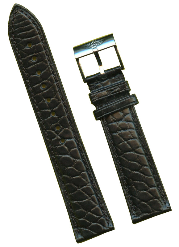 GENUINE ALLIGATOR MB BLACK BAND 18mm LEATHER & GENUINE BREITLING STEEL BUCKLE