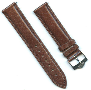 Dark Brown 18mm Genuine Snakeskin MB Strap Leather Lined & Pre TAG Heuer Buckle