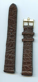 18mm Brown Brown Genuine Crocodile MB Strap & Genuine Vintage Omega Gold Buckle