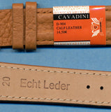 18mm GENUINE CAVADINI TAN CALF LEATHER STRAP BAND TANG & ROLEX STEEL BUCKLE