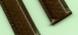 Brown 19mm Genuine Snake Skin MB Strap Band Leather Lined & Omega Gold Buckle