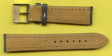 18mm GENUINE BROWN LEATHER MB STRAP BAND VERY PADDED & GOLD BREITLING BUCKLE
