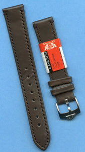 GENUINE CALF BROWN LEATHER CAVADINI STRAP 18mm 19mm 20mm & PRE TAG HEUER BUCKLE