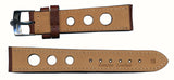 Brown Rally Racing Leather MB Strap Band, 18mm & Rolex Steel Buckle