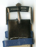 Black Rally Racing Perforated Leather MB Strap Blue Stitch, 18mm & Rolex Buckle