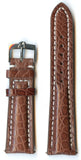 MB GENUINE BROWN ALLIGATOR STRAP 20MM OR 22MM & GEN. OMEGA BUCKLE STEEL OR GOLD