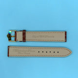 19mm EXTRA LONG GENUINE BROWN LEATHER MB STRAP BAND & TAG HEUER GOLD BUCKLE