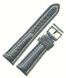 MB GENUINE BROWN ALLIGATOR STRAP 20MM OR 22MM & GEN. OMEGA BUCKLE STEEL OR GOLD