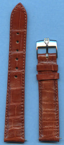 18mm Genuine Brown Crocodile MB Strap Leather & Rolex Tudor Steel Buckle