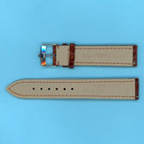 GENUINE ALLIGATOR STRAP BROWN 18mm LEATHER LINED & GENUINE TUDOR STEEL BUCKLE