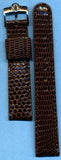 Black 19mm Retro Genuine Lizard MB Strap Band Leather Lined & Steel Omega Buckle