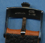 17mm Genuine Wild Boar Strap For Vintage Bubbleback & Steel Rolex Buckle.