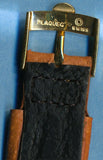18mm GENUINE WILD BOAR STRAP LEATHER LINED & GENUINE GOLD PLATED OMEGA BUCKLE.