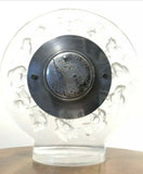VINTAGE 1933 OMEGA LALIQUE ROSSIGNOL MANTEL CLOCK- ALL ORIGINAL - WORKS