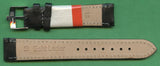 EXTRA LONG GENUINE BLACK CALF LEATHER STRAP 17 18 19 20 mm & ROLEX STEEL BUCKLE